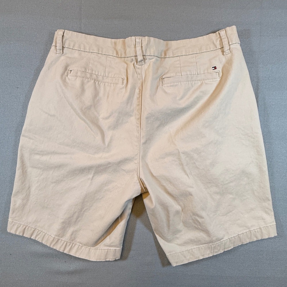 Tommy Hilfiger Women Khaki Chino Shorts Tan Stretch Cotton J7RV0236 Size 12 1965 - Picture 7 of 10